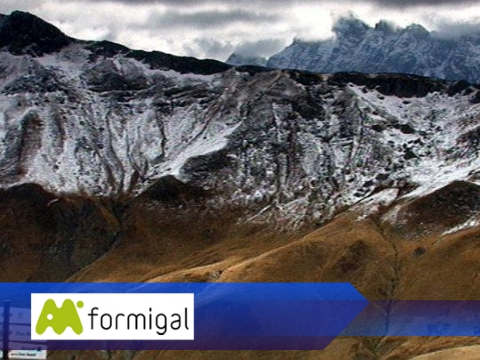 Imagen desde Anayet este lunes, captada por una webcam de la estación de Formigal