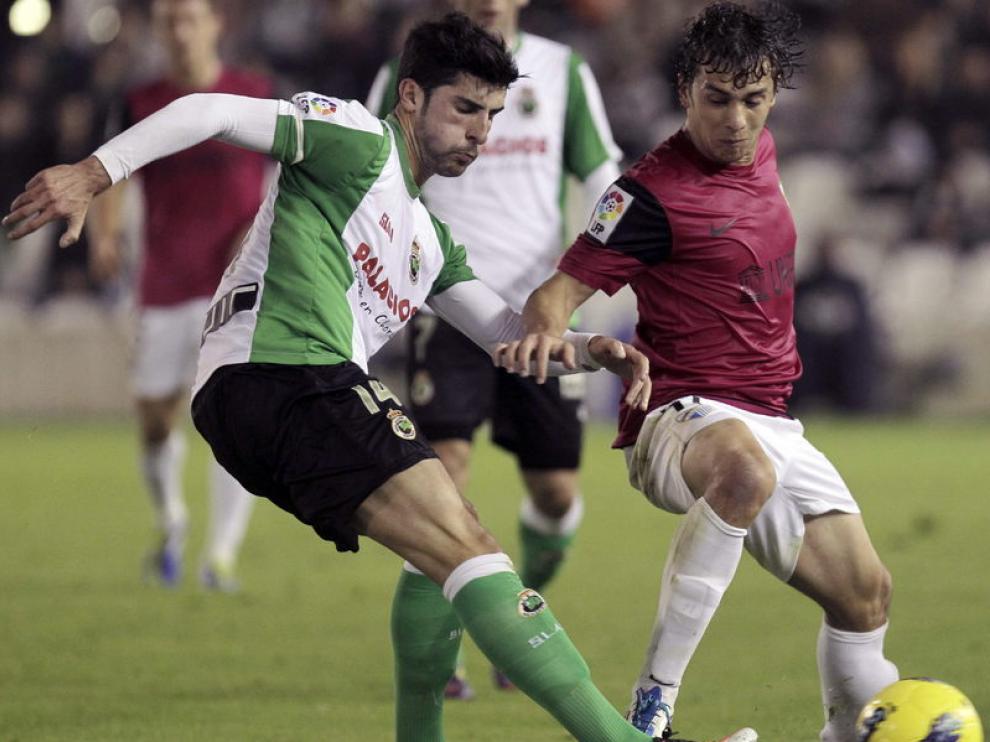 Imagen del partido Racing-Málaga