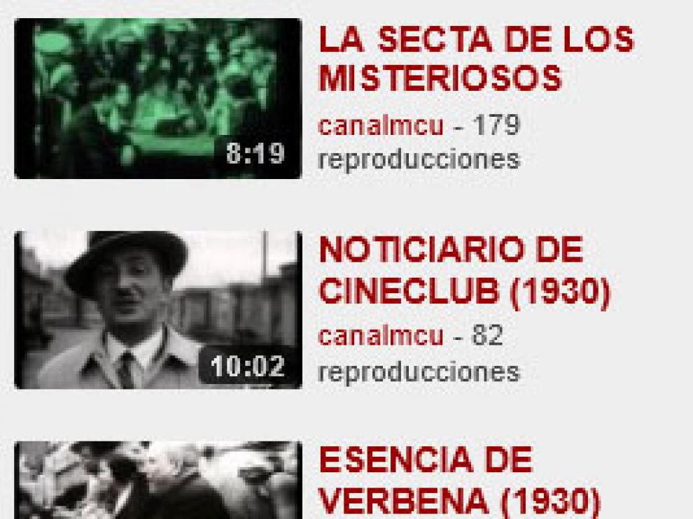 Los vídeos están disponibles en Youtube
