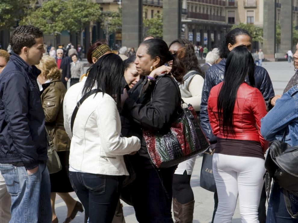 Protesta contra la violencia de género, tras la muerte de una mujer en 2010