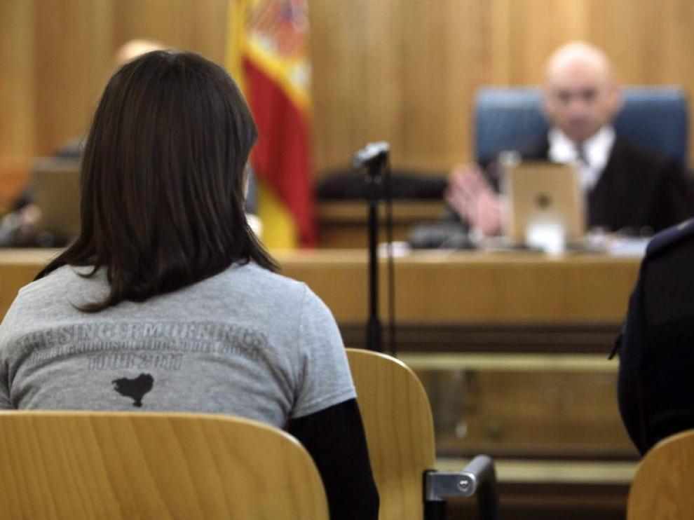 Idoia Mendizabal durante el juicio