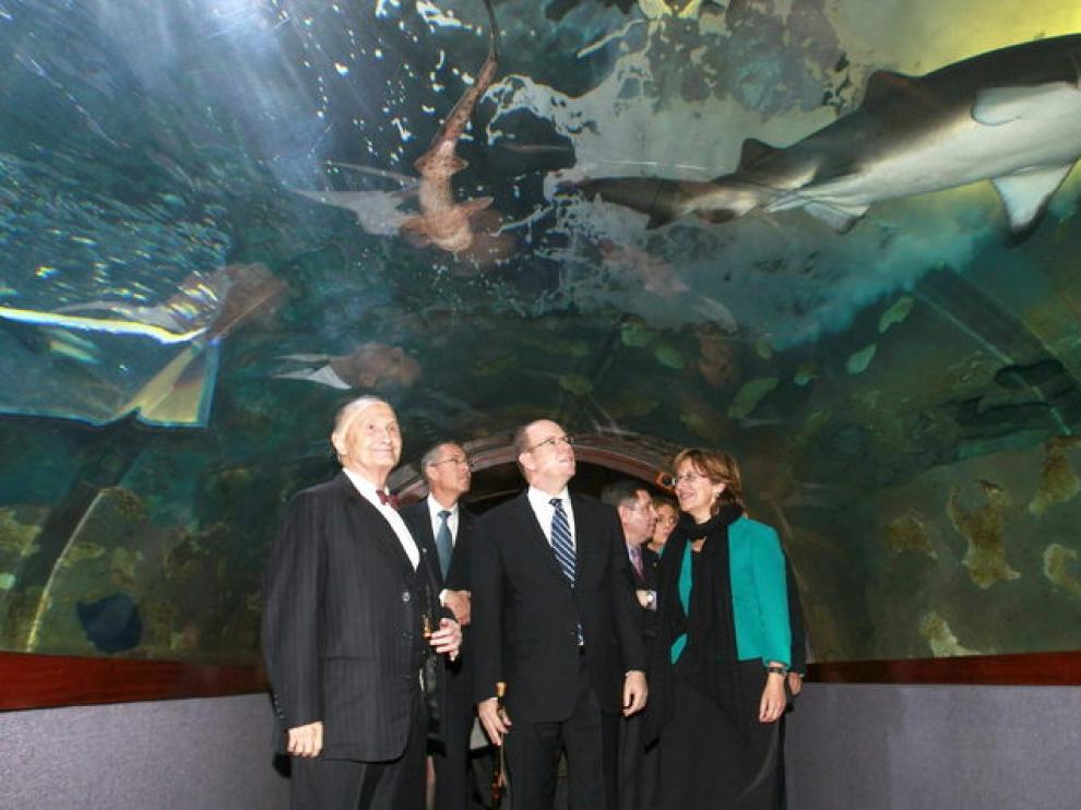 Visita de Alberto de Mónaco al acuario de San Sebastián