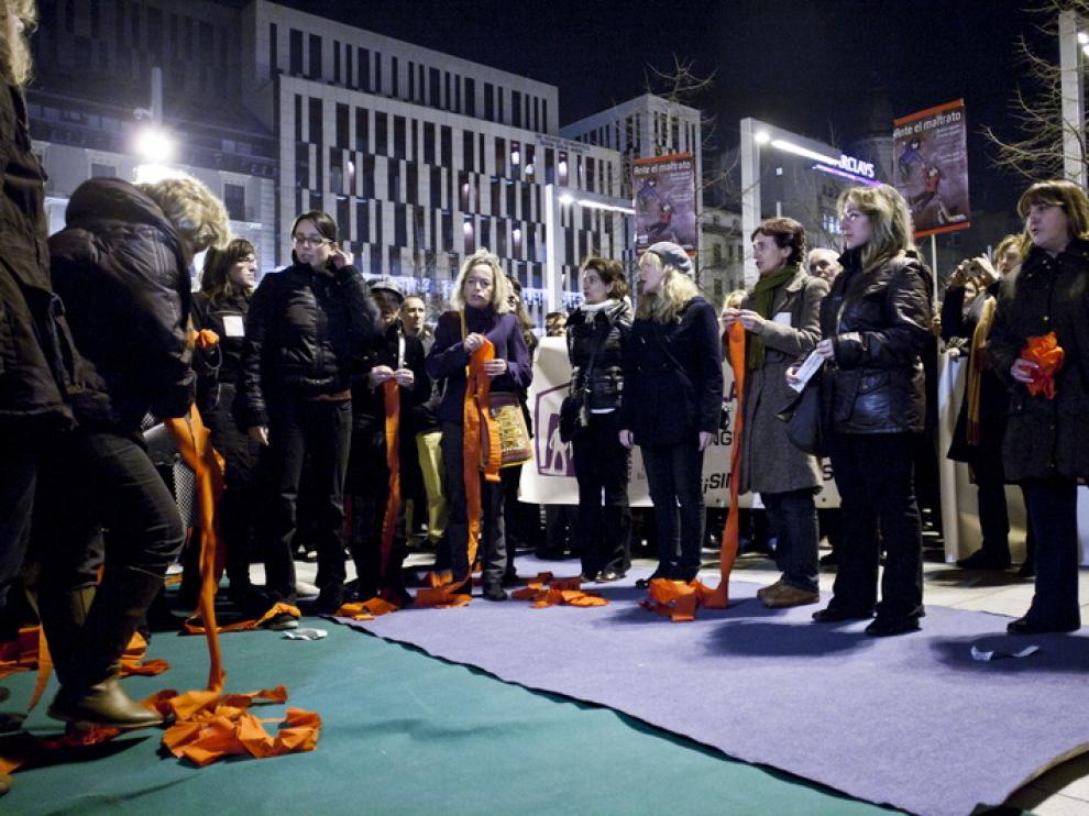 La concentración tuvo lugar en la plaza España