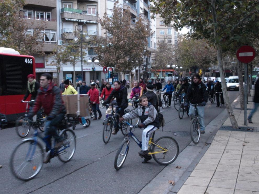 Instante de la marcha ciclista