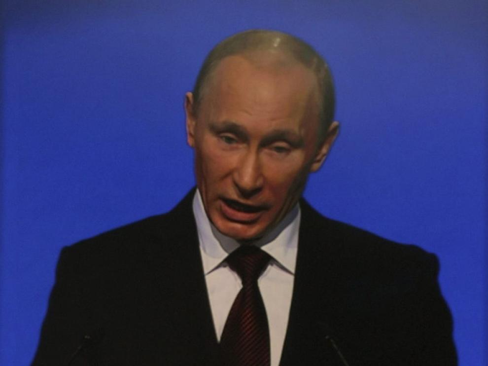 Putin, durante su discurso de hoy.