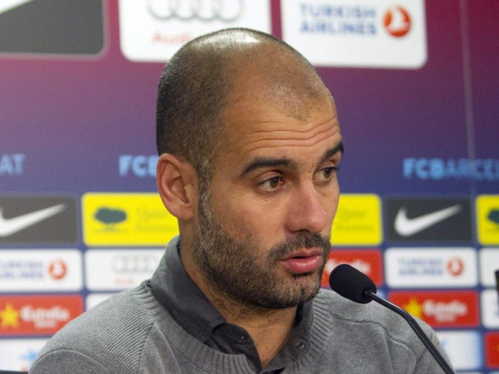 El entrenador del Barcelona, Pep Guardiola