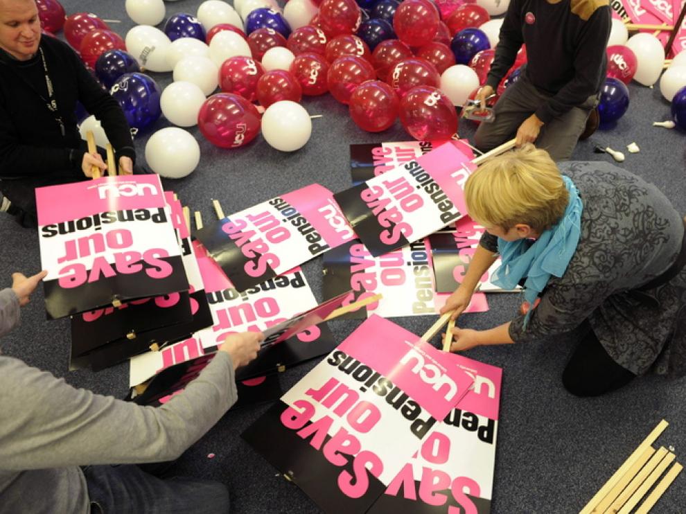 Preparativos para la jornada de huelga en Londres