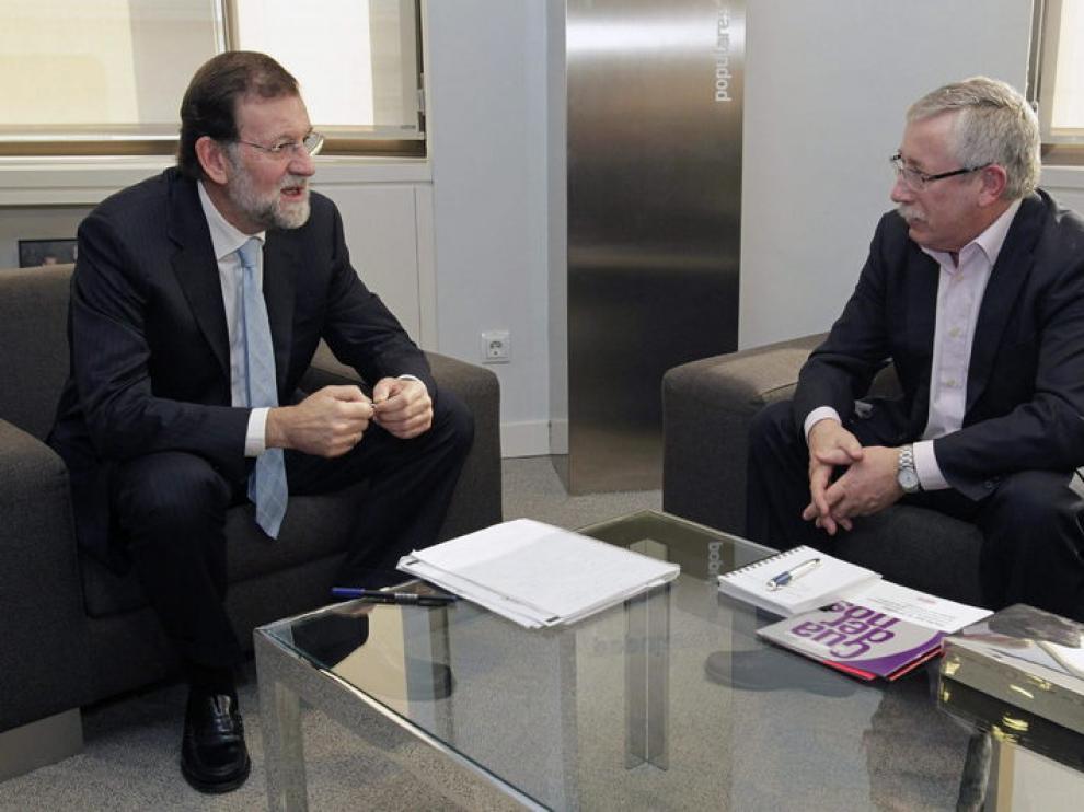 Mariano Rajoy recibe a Ignacio Fernández Toxo