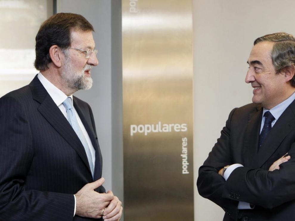 Rosell junto a Mariano Rajoy