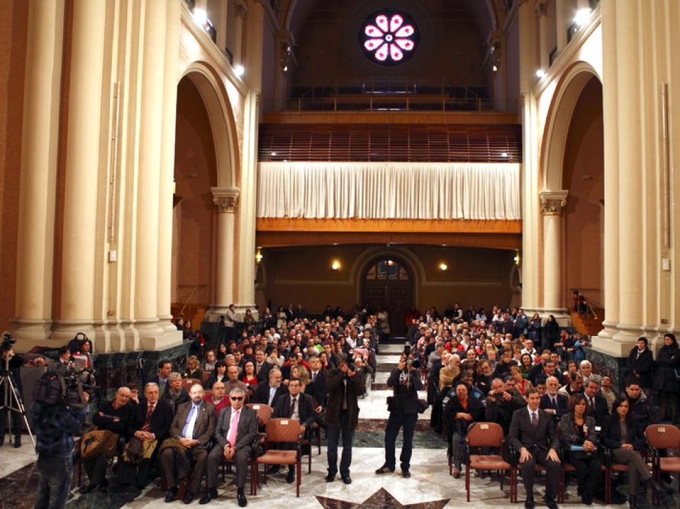 Los representantes de distintos colectivos de discapacitados en el Pignatelli