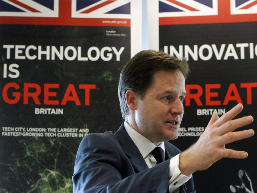 El viceprimer ministro británico Nick Clegg durante una visita a Madrid