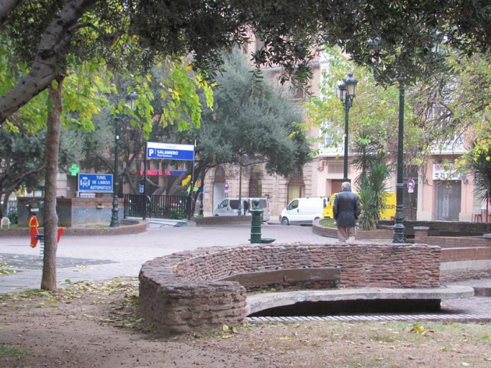 Plaza de Salamero de Zaragoza, donde tuvo lugar la pelea multitudinaria entre miembos de bandas latinas.