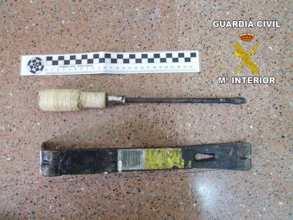 Material incautado tras la detención