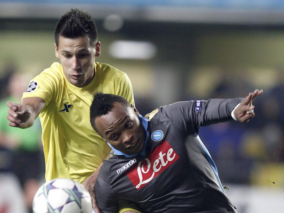Imagen del encuentro entre el Villarreal y el Nápoles