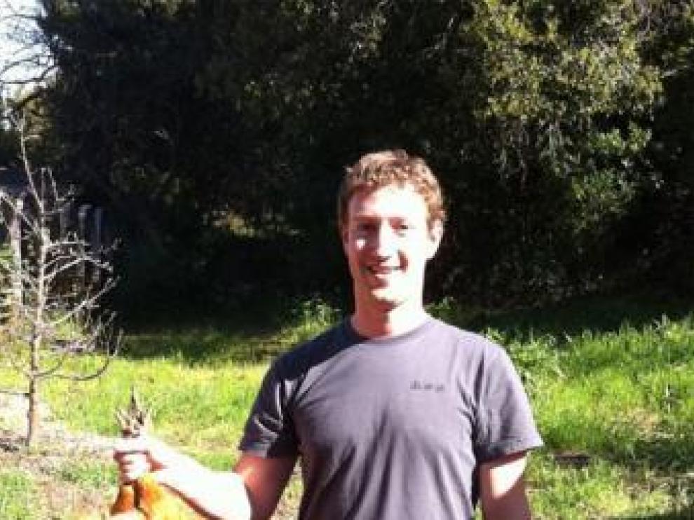Zuckerberg, en una de las fotos filtradas en la red social