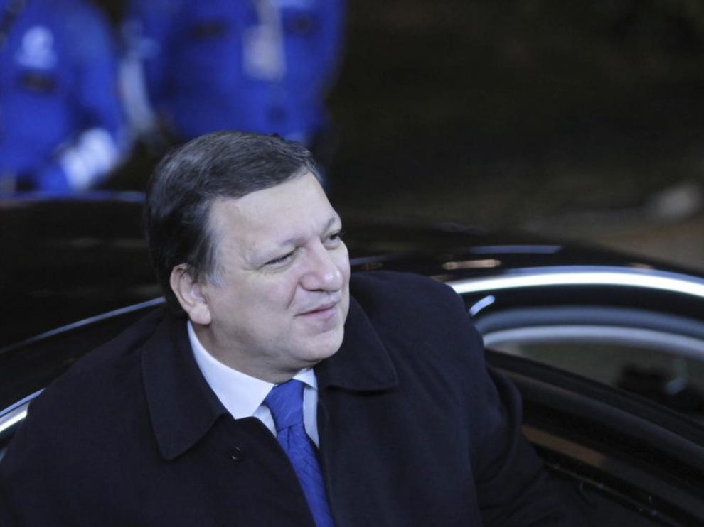 Durao Barroso, a su llegada a la cena con los líderes de la UE