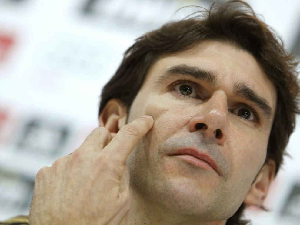 Aitor Karanka, en la rueda de prensa
