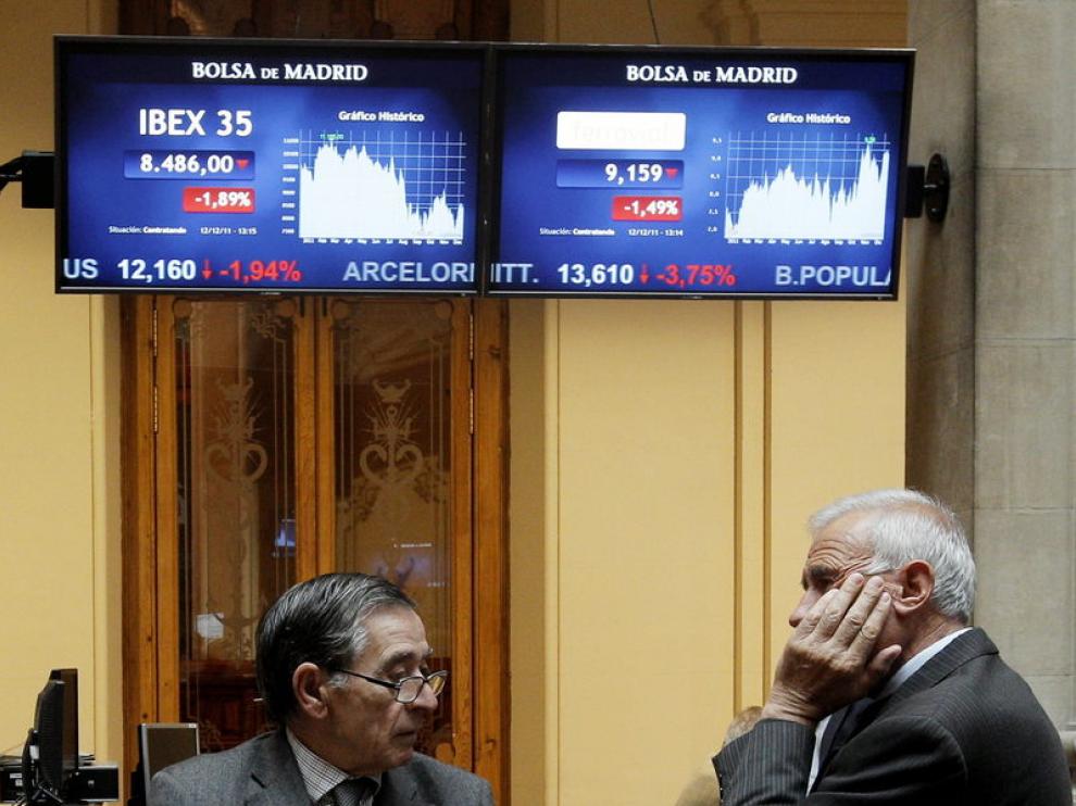 La Bolsa de Madrid, a media sesión del lunes