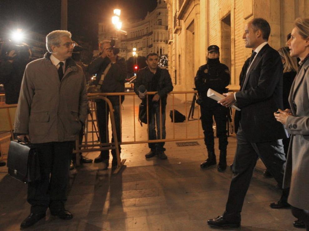 Camps, a su salida del Palacio de Justicia de Valencia