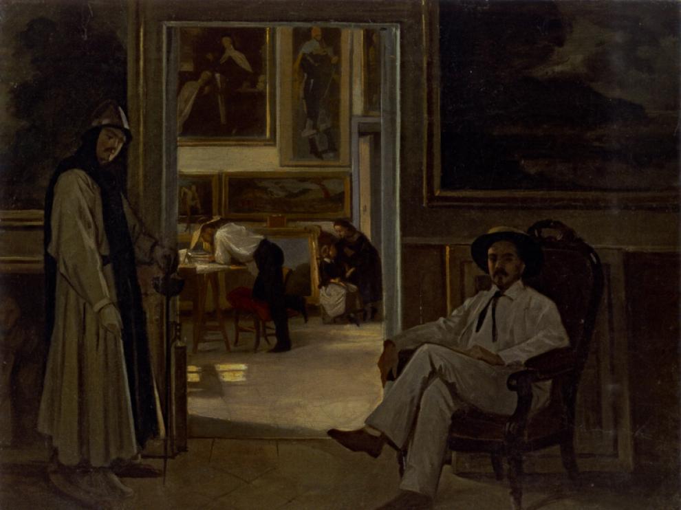 'Estudio de un pintor'. Raimundo de Madrazo. Óleo sobre lienzo
