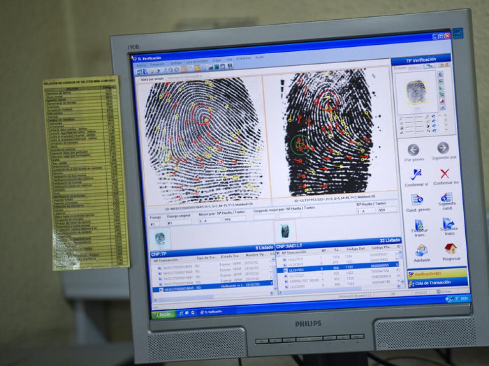 Laboratorio de la brigada provincial de Policía Científica