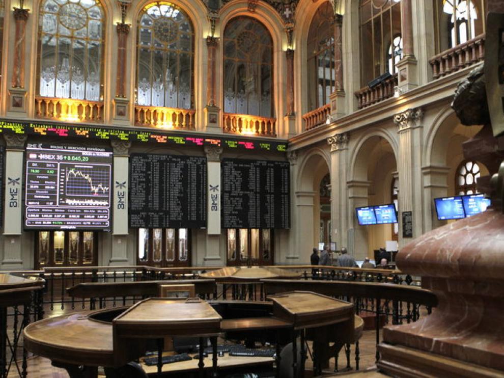 Interior de la Bolsa de Madrid