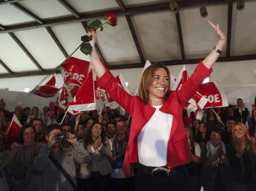 Carme Chacón en la presentación oficial de su candidatura