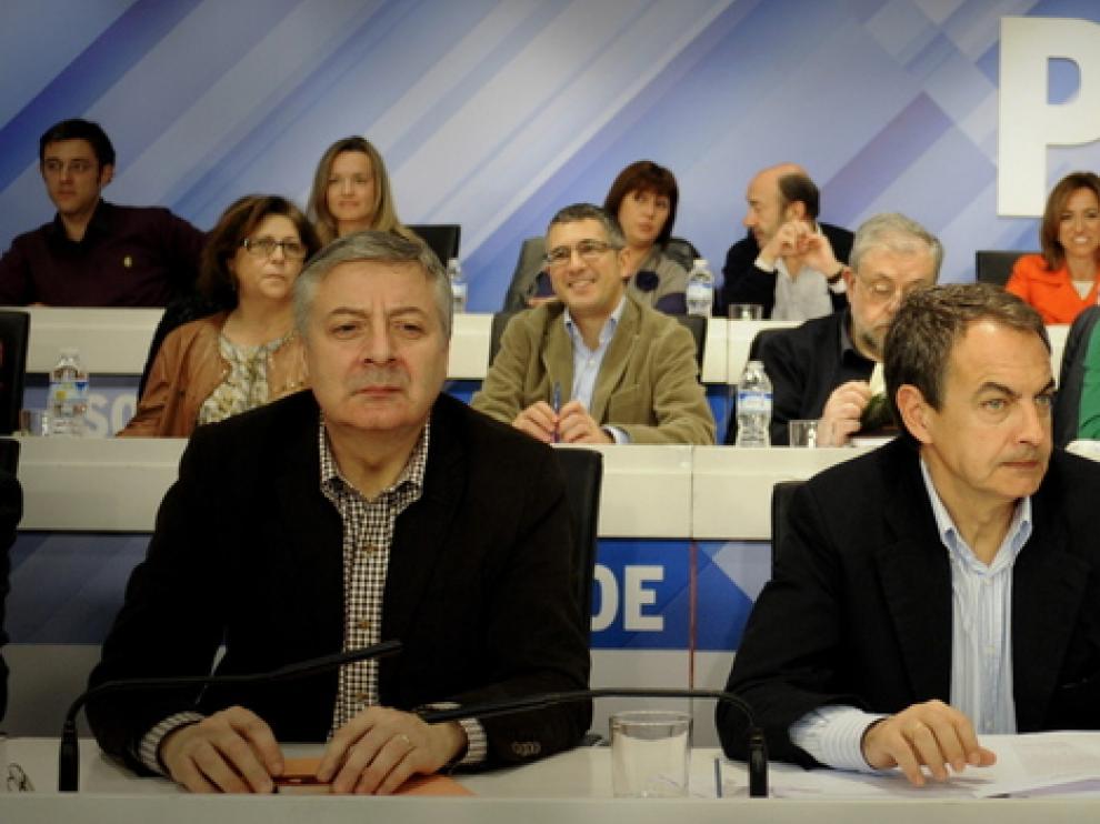 Blanco, Zapatero y Chaves, en el Comité Federal del PSOE