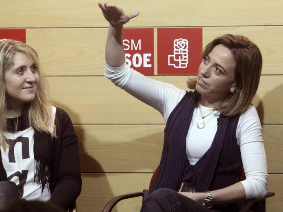 La aspirante a la secretaría general del PSOE, Carme Chacón