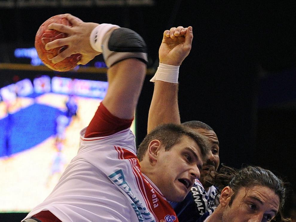 Partido entre España y Francia en el europeo de balonmano
