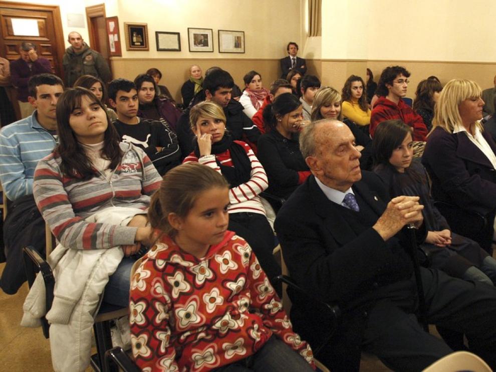 Manuel Fraga en el colegio San Viator