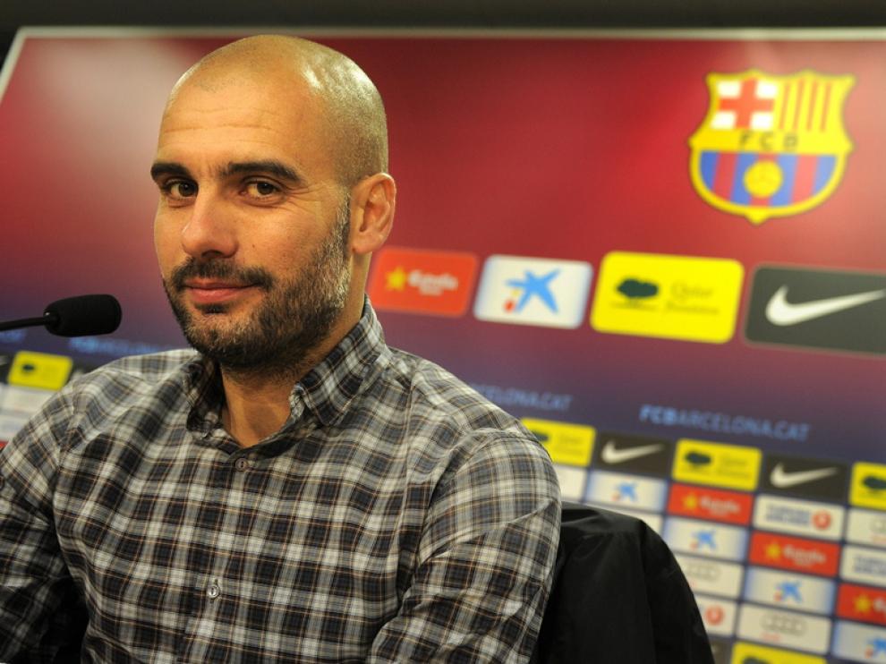 Pep Guardiola en rueda de prensa