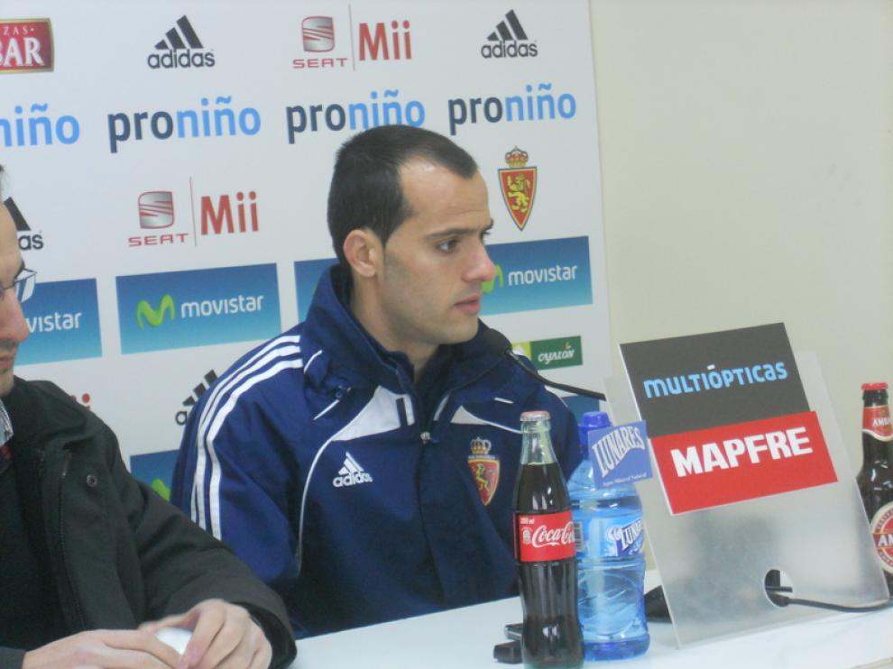 Rúben Micael, durante la rueda de prensa
