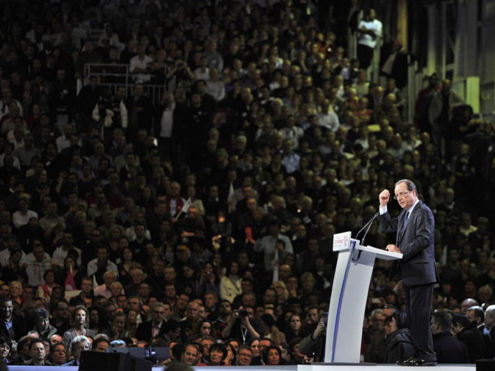 El candidato a la presidencia de Francia, Francoise Hollande