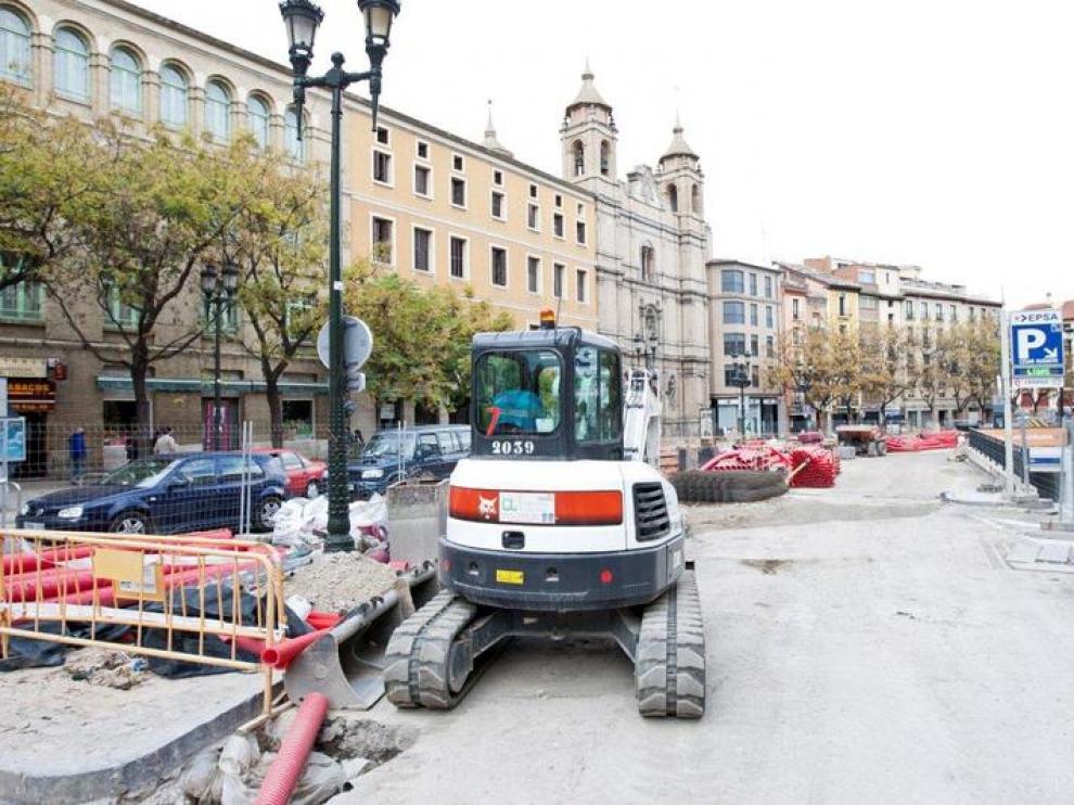 La sede del Prendimiento, rodeada de obras