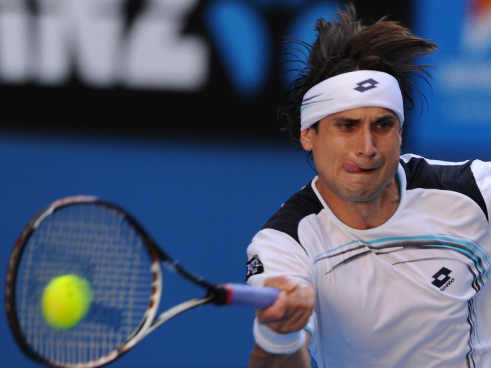 David Ferrer durante el partido ante Gasquet