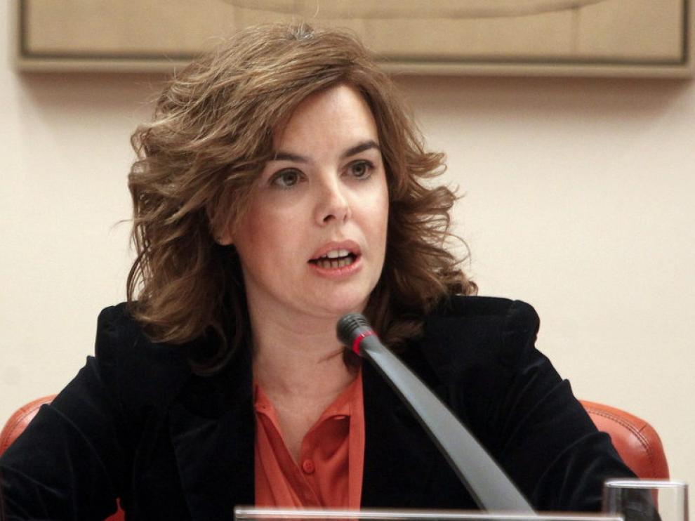 La vicepresidenta del Gobierno, Soraya Saénz de Santamaría