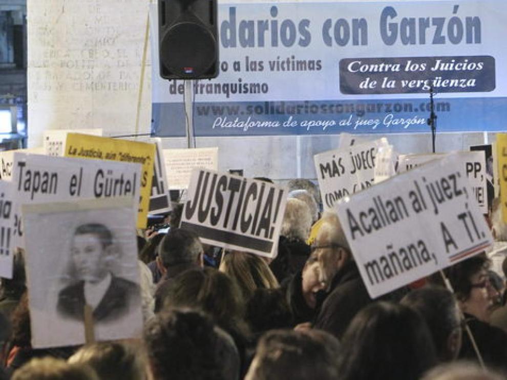 Manifestación en apoyo a Garzón