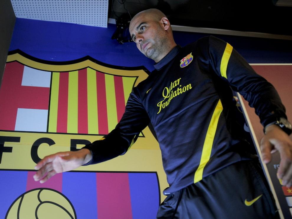 Pep Guardiola en rueda de prensa