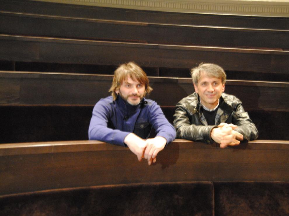 Fernando Tejero y José Mota, en el Aula Magna del Paraninfo