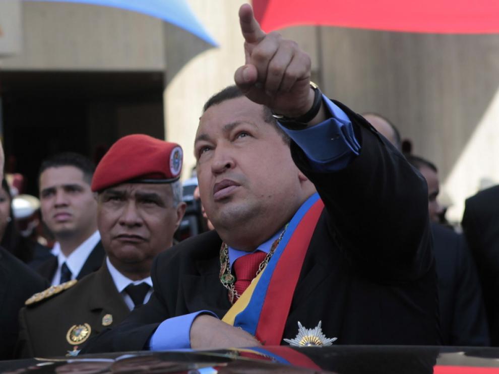 Chávez durante una ceremonia en Caracas.