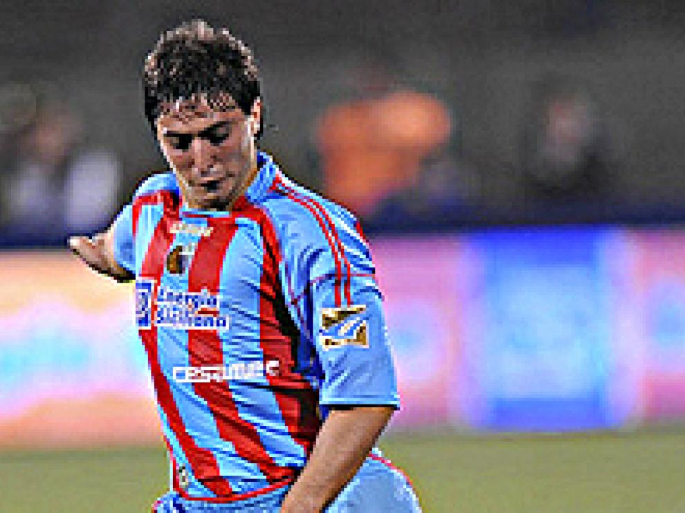 Álvarez, en uno de sus últimos partidos con el Catania