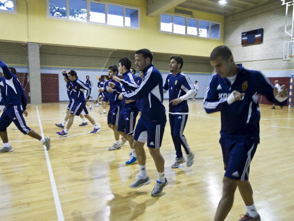 El Real Zaragoza entrenó en el Príncipe Felipe
