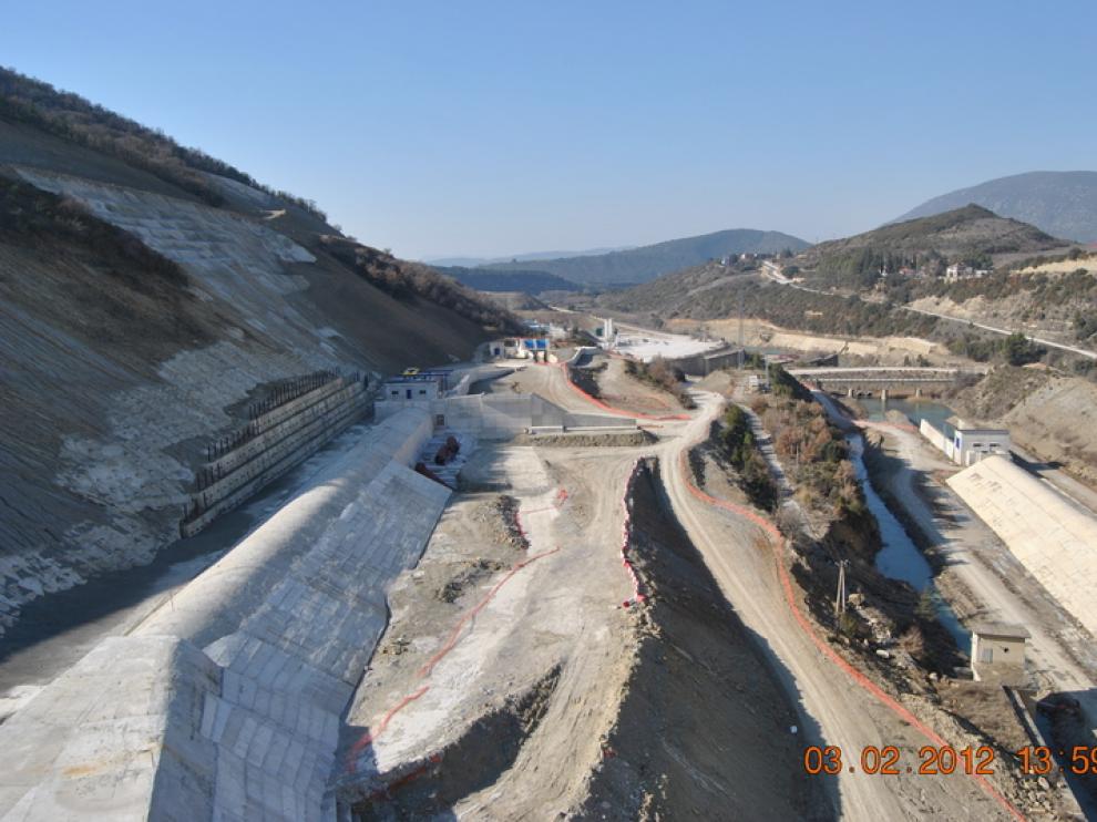 Imagen de las obras de Yesa.