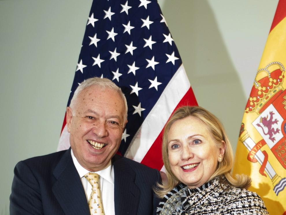 José Manuel García-Margallo y Hillary Clinton