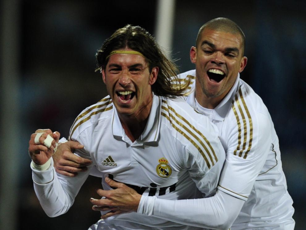 Ramos celebra su gol junto a Pepe