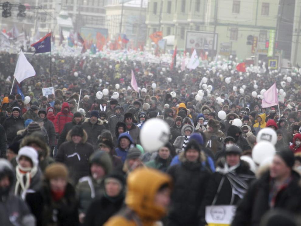 200.000 personas se ha manifestado en las calles de Rusia