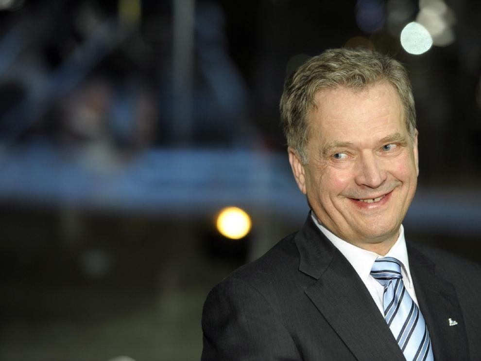 El candidato del partido conservador Kokoomus, Sauli Niinistö
