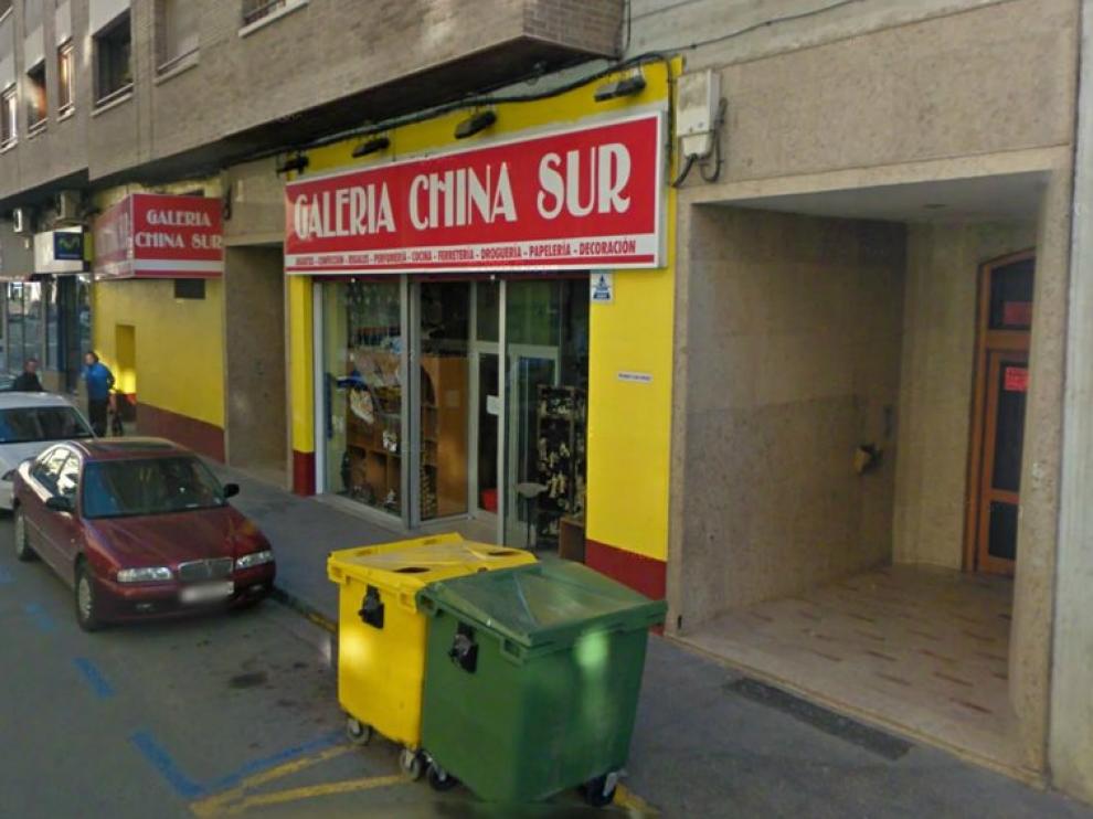 Imagen de un bazar chino en Calatayud
