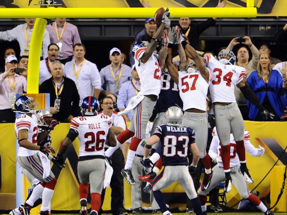 Imagen del partido entre los Giants y los Patriots
